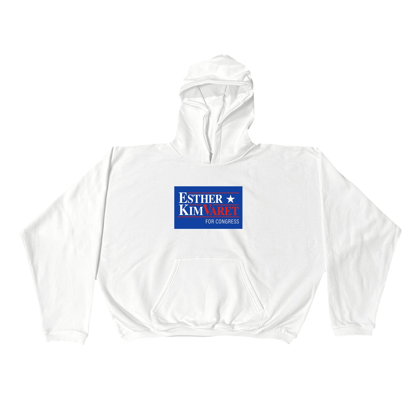 Hoodie - White and Blue